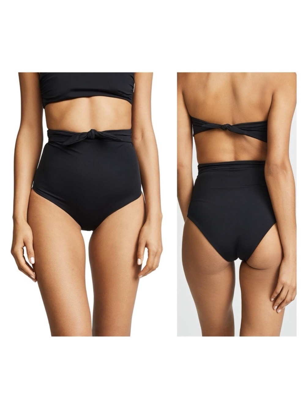 Mara Hoffman imina bikini bottom and tie back bandeau top
